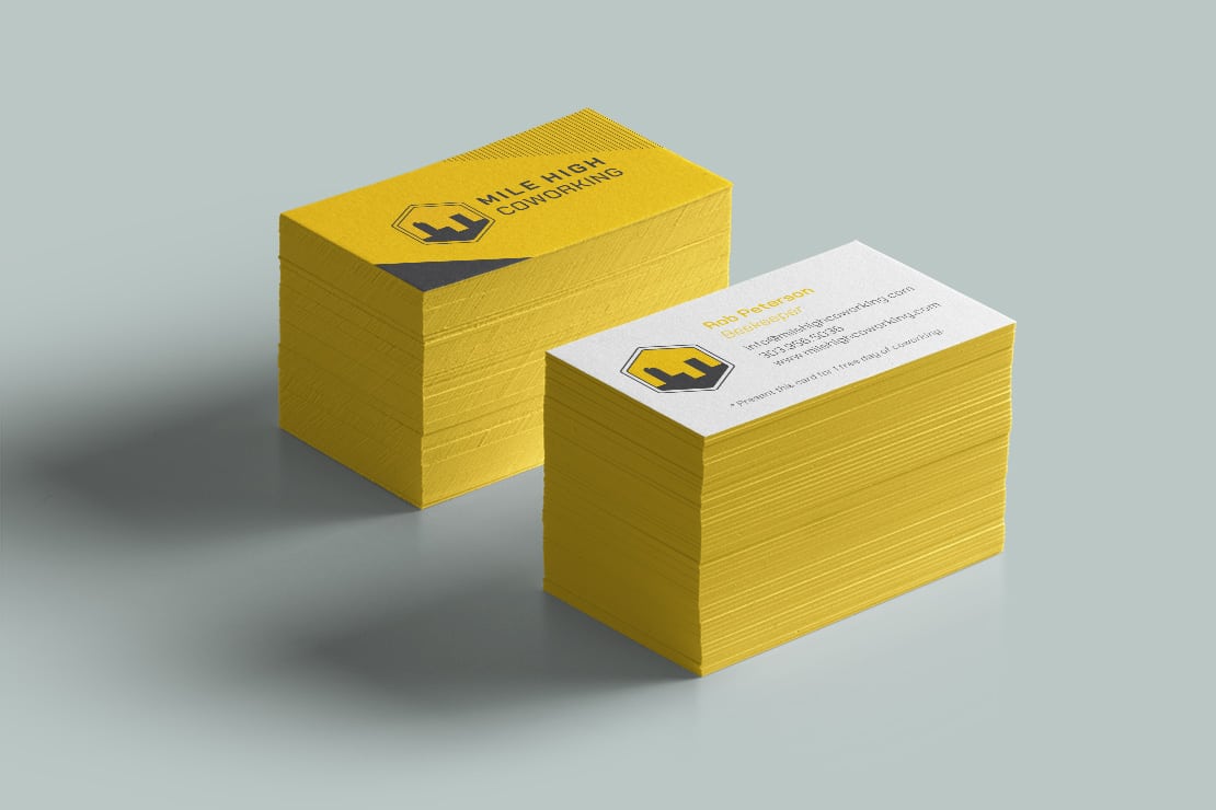 print marketing business card design for Denver property management company