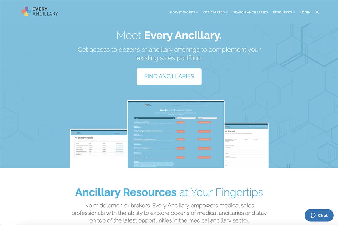 Every Ancillary custom website design