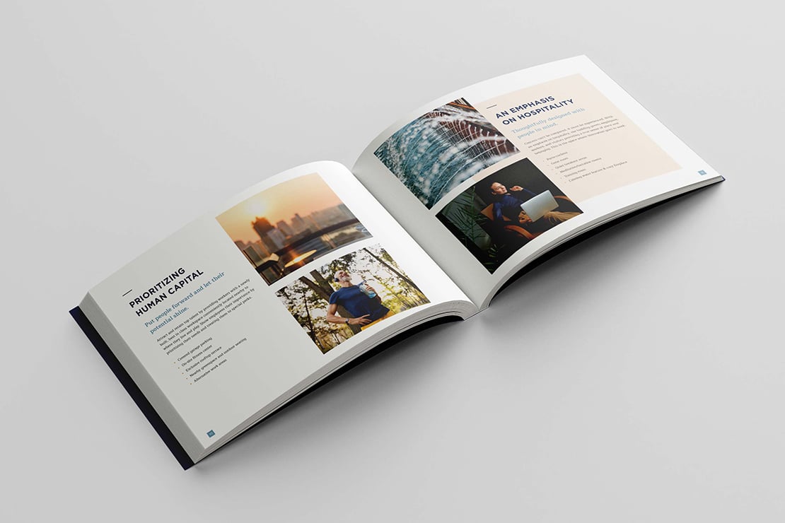 Print marketing brochure design for Colorado Real Estate Development company