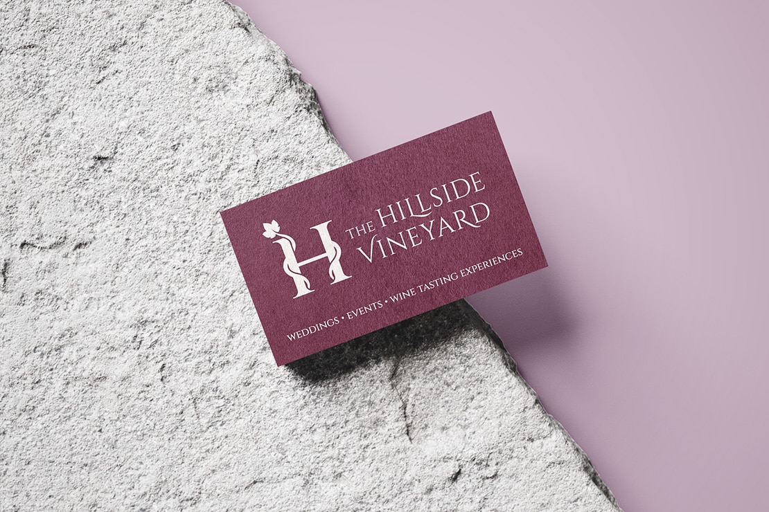 print marketing business card design for Colorado winery