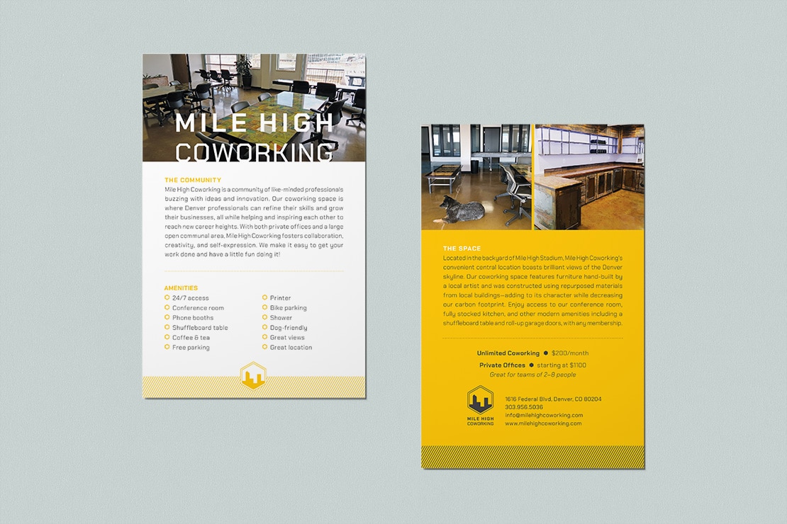 print marketing brochure design for Denver property management company