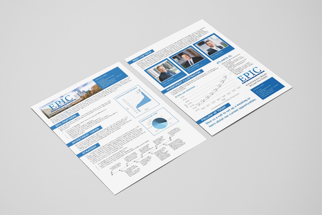 Print marketing brochure design for Real Estate Development company