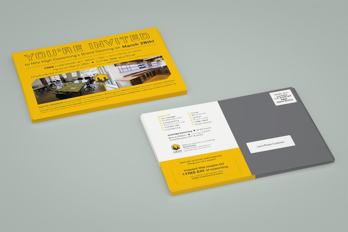 print marketing business card design for Denver property management company