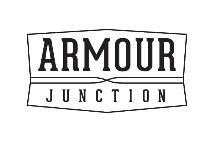 Armour Junction logo, black and white