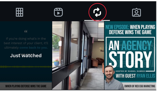 a photo of the new repost feature on Instagram