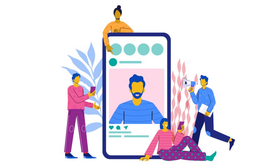 illustration representing instagram social media marketing