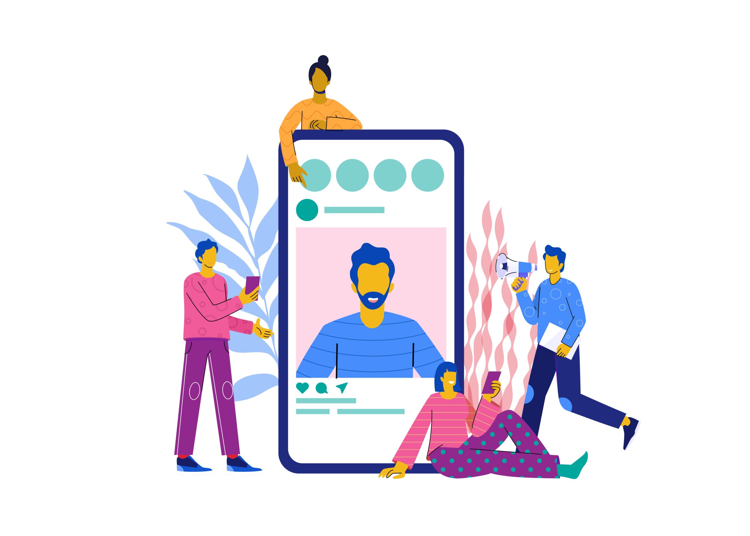 illustration representing instagram social media marketing